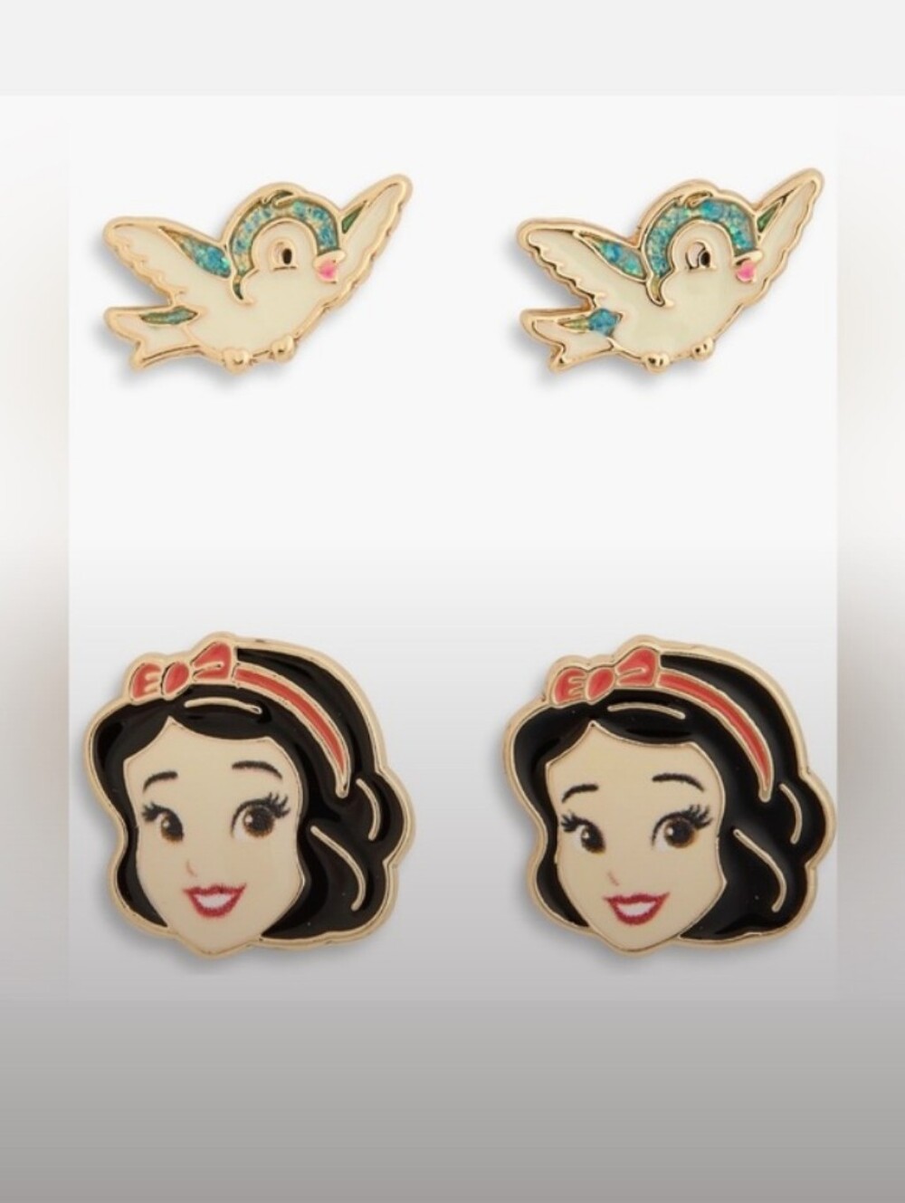Baublebar-2PC Set Snow White 💋Enamel Stud Earring Set